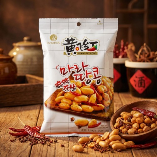 복원 황비홍 마라땅콩 안주 과자 땅콩스낵 간식 210g